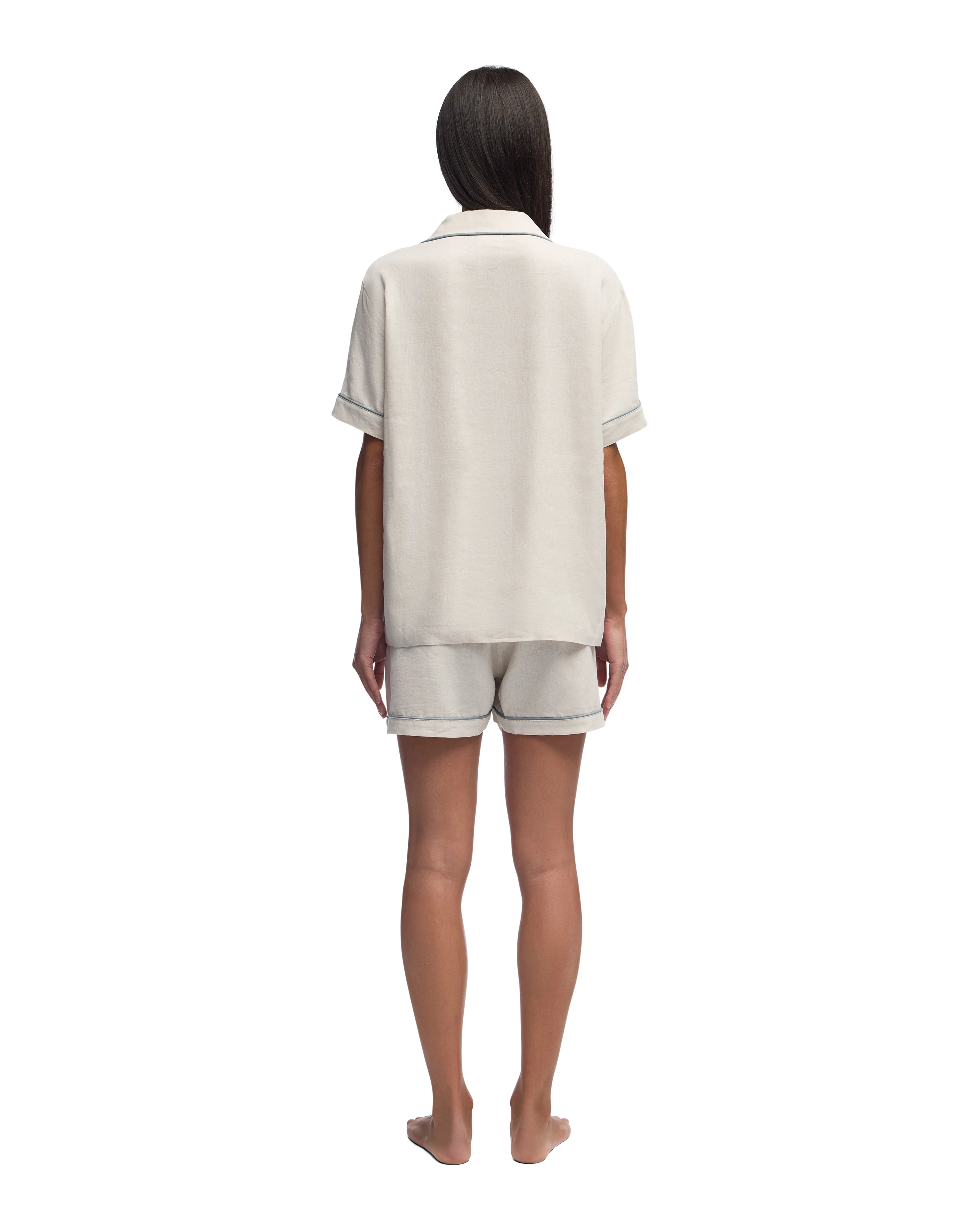ENSEMBLE PYJAMA COURT EN LIN FRANÇAIS