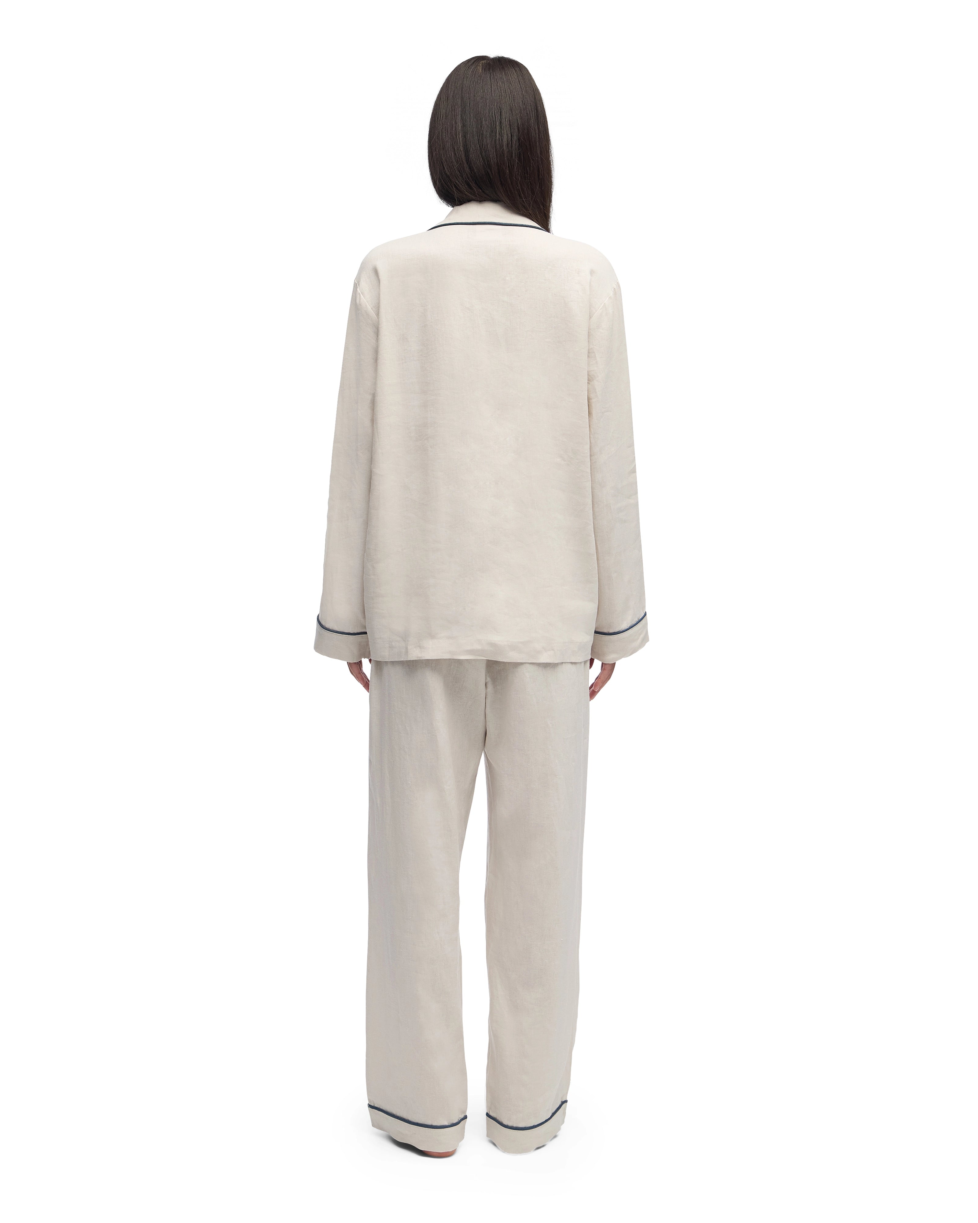 FRENCH LINEN LONG PAJAMA SET