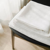 If Only Home French Linen Fitted Sheet Snow